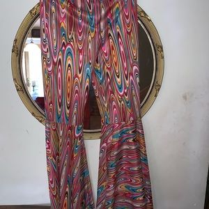 Hippie pants in poncho Halloween costume